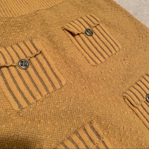 Anthropologie Moth Mustard Pocket Skirt - Picture 3 of 6